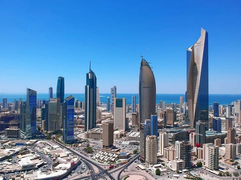 Kuwait City skyline.