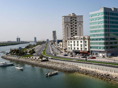 The Ras Al Khaimah skyline. Hotels in the emirate are providing free accommodation and food to Ukrainian guests.