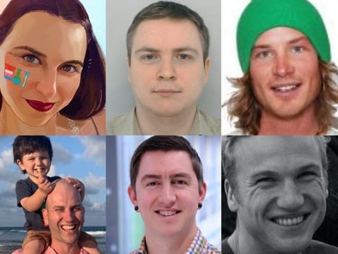 MUTATION DETECTIVES: Clockwise (from left): Emma Hodcroft (co-developer of Nextstrain, and a phylogenetics expert); Ivan Aksamentov (emergency doctor and software engineer), James Hadfield (phylogeneticist); Richard Neher (bio-physicist based in Basel); Daryl Domman (US infectious disease genomics professor); and Jeremy Kamil (associate professor of virology).