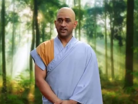 MS Dhoni in the mystery clip
