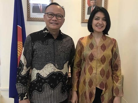 Indonesian Consul General in Dubai K. Candra Negara with his wife Novita.
