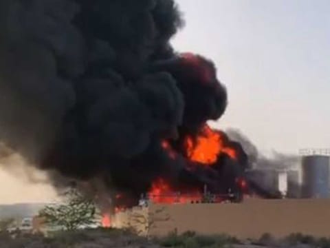 The fire was controlled and extinguished before it spread.
