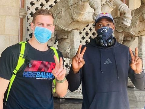 Double trouble: Anrich Nortje (left) and Kagiso Rabada, seen during IPL, can wreak havoc on their opponents with sheer pace and accuracy.