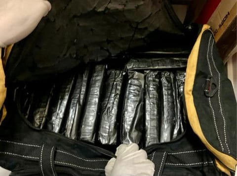 Bundles containing illicit drugs seized by local police from a storeroom in a residential unit in Singapore.