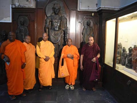 A delegation of Buddhist monks from Sri Lanka arrive in Pakistan for a week-long pilgrimage to sacred Buddhist sites in Pakistan.