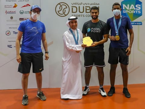 Team Uncle Saeed, comprising Sheikh Saeed Bin Maktoum Bin Juma Al Maktoum and Abdulrazak Ahmed, clinched the bronze in NAS Padel tennis event.