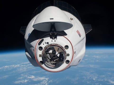 SpaceX Crew Dragon Endeavour as it approached the International Space Station less than one day after launching from Kennedy Space Center in Florida on April 24, 2021.