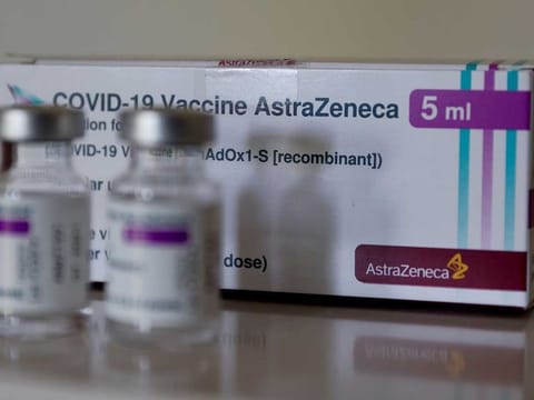 Vials of AstraZeneca's COVID-19 vaccine are seen in a general practice facility, as the spread of the coronavirus disease (COVID-19) continues, in Vienna, Austria May 18, 2021.