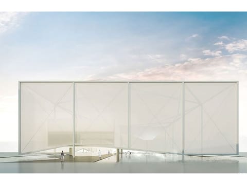 An artist's rendering of the Brazil Pavilion.