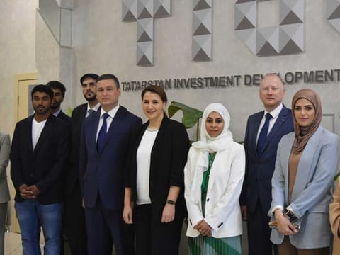 UAE delegation lead by Mariam Almheiri, UAE Minister of State for Food and Water Security, during the visit to Tatarstan.