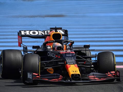 Red Bull's Max Verstappen drives during second practice session at the Circuit Paul-Ricard in Le Castellet ahead of the French Grand Prix.
