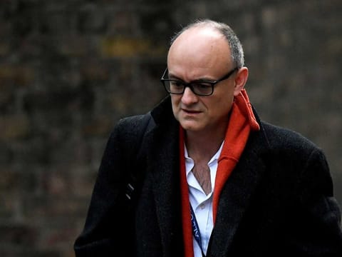 Dominic Cummings, former special adviser for Britain's Prime Minister Boris Johnson, arrives at Downing Street, in London, Britain, November 13, 2020.