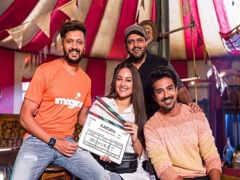 Riteish Deshmukh, Sonakshi Sinha, Saqib Saleem and Aditya Sarpotdar