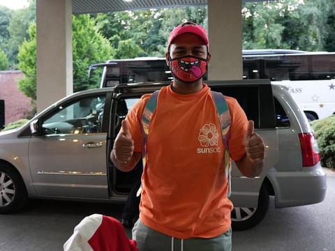 Rishabh Pant, India's wicketkeeper-batsman, is in good spirits as he rejoined the team on Wednesday after recovering from Covid-19.