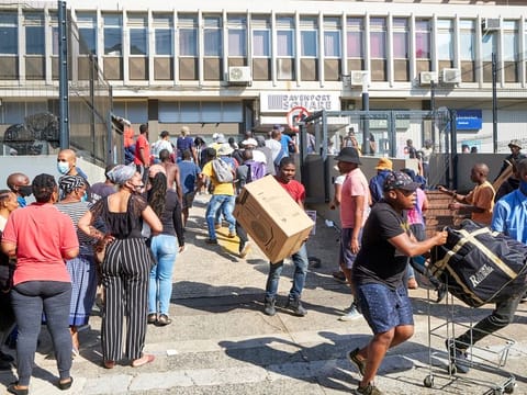 Thousands of looters attacked and pillaged businesses in South Africa following the arrest of Jacob Zuma