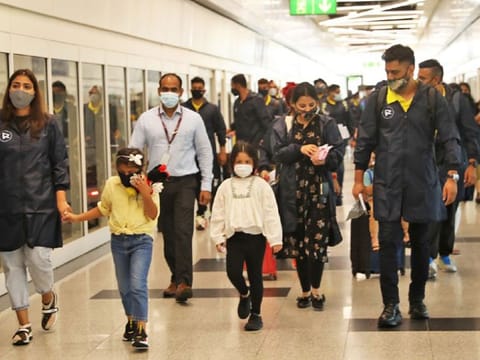 MS Dhoni and Chennai Super Kings touched down in Dubai