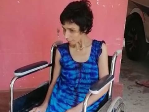 Tharanga Dilrukshi, 45, who was left wheelchair-bound after an accident in Dubai.