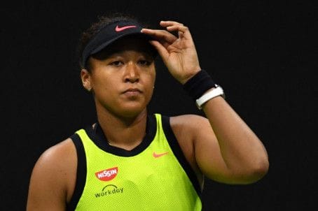Osaka needed treatment on her stomach from the trainer at 6-5 in a first set