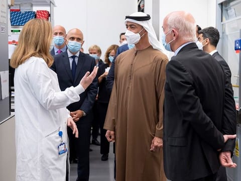 Sheikh Mohamed bin Zayed Al Nahyan tours the Zayed Centre for Research into Rare Disease in Children