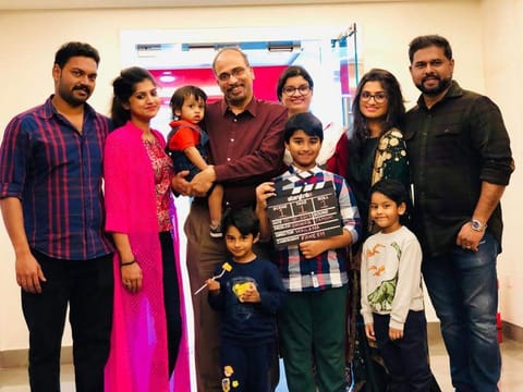 Jabir with his extended family in Oman.