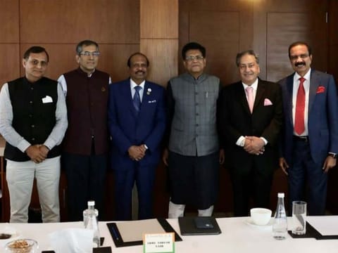 Leading Indian businessmen in the UAE with minister Piyush Goyal