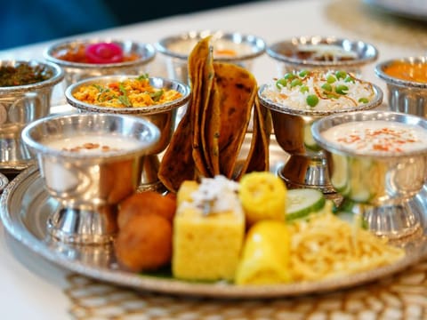 The popular Gujarati thali (platter).