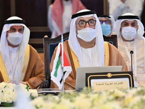 The UAE’s delegation was led by Abdul Rahman bin Mohamad Al Owais, Minister of Health and Prevention. He was accompanied by Dr Hussain Abdul Rahman Al Rand, Assistant Undersecretary for the Public Health Sector.