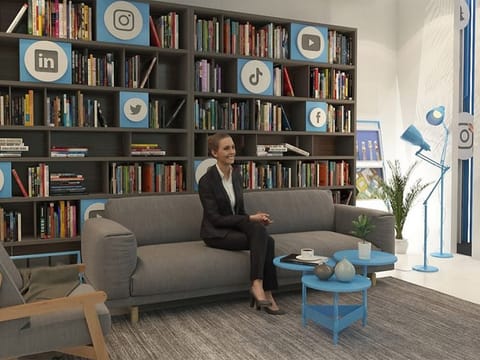 Inside Sharjah International Book Fair 2021's Social Media Station.