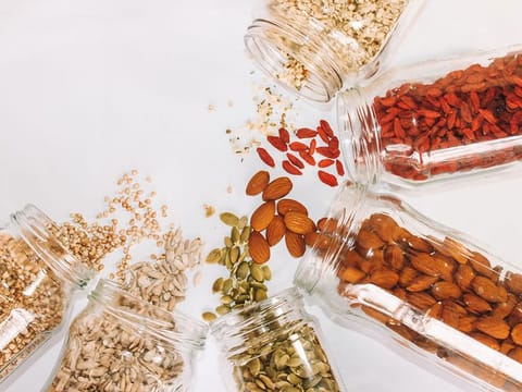 From nuts to oil and rice, pantry items have a long shelf life and can be bought once every few weeks.