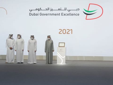 His Highness Sheikh Mohammed bin Rashid Al Maktoum today honoured the winners of the Dubai Government Excellence Awards.