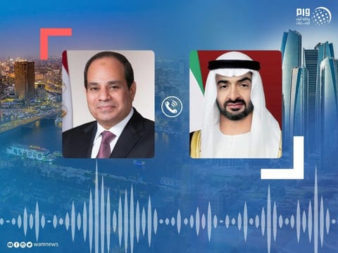 His Highness Sheikh Mohamed bin Zayed Al Nahyan held telephonic talks with President of Egypt Abdel Fattah Al Sisi on Thursday.
