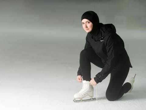 Zahra Lari at the Zayed Sports City, Abu Dhabi.