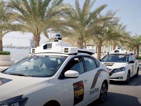 The trial began with five cars on Yas Island