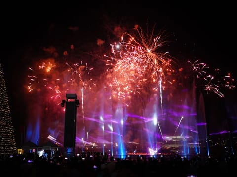 Visitors enjoy a dazzling fireworks display in celebration of the 27th edition of the Dubai Shopping Festival (DSF) on 16th December, 2021. Photo Clint Egbert/Gulf News