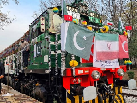 Pakistan, Turkey and Iran have launched the freight train project from Islamabad railway station on December 21, 2021.