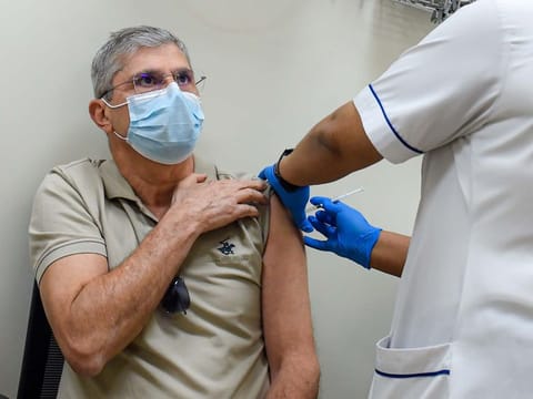 File photo of a resident receiving a COVID-19 vaccine in Dubai. Picture for illustrative use only