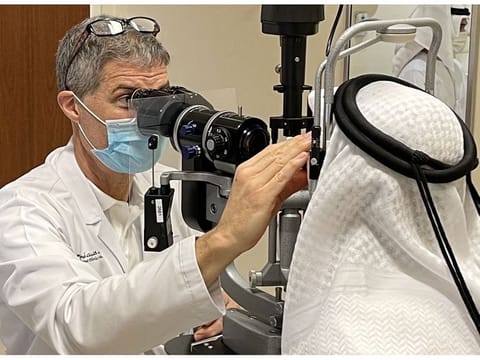 Dr. Samuel Navon of CCAD attends to a patient.