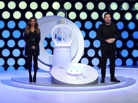 Hosts of the draw at the Mahzooz UAE Studio on Saturday