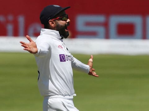India's Virat Kohli celebrates a wicket during the third Test at Newlands in Cape Town. Kohli wore his heart on his sleeve when he was the captain and his energy will be missed now.