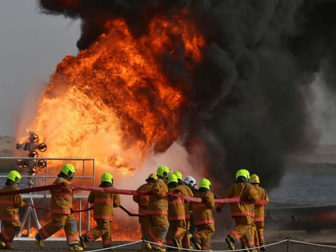 Firefighters from the Al Somoud and Ardiya fire stations responded to the blaze and brought the fire under control.