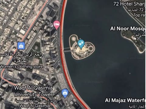 Map showing the routes for temporary closures in Sharjah.