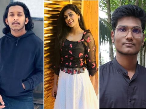 From left: Ninin Chattarji, Shreyasi Gopakumar and Rohan Ranjith are among many Indian students who are stuck in Ukraine.