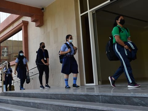 File photo of students going to class at Indian High School in Dubai, for illustrative purpose only