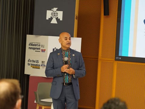 Dr. Sanjeev Khagram at the launch in DIFC, Dubai
