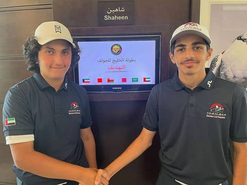 The UAE's Mohammad Skaik and Abdalla Al Suwaid