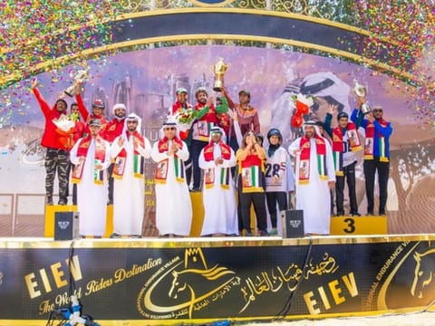 Winners of the final ride part of the Abu Dhabi Endurance Festival at the Emirates International Endurance Village