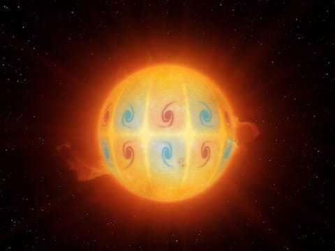 An artist's impression of the high-frequency retrograde (HFR) vorticity waves.