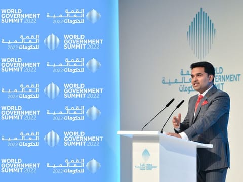 Dr. Shamsheer Vayalil, chairman and managing director, VPS Healthcare, addressing the World Government Summit in Dubai on Wednesday.