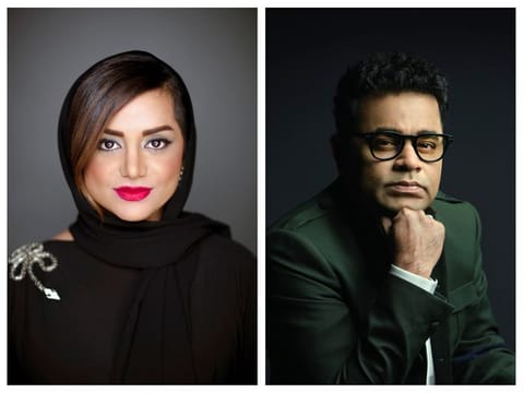 UAE filmmaker Nayla Al Khaja and Indian music composer and singer AR Rahman