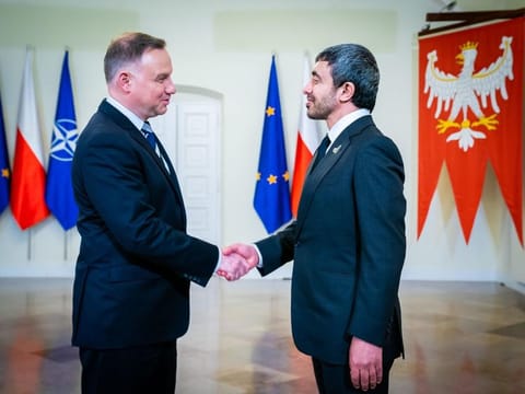 President Andrzej Duda received Sheikh Abdullah bin Zayed Al Nahyan in Warsaw.